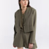 Single-breasted Cropped Blazer - Image 5